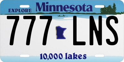 MN license plate 777LNS