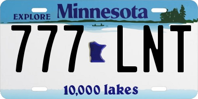 MN license plate 777LNT