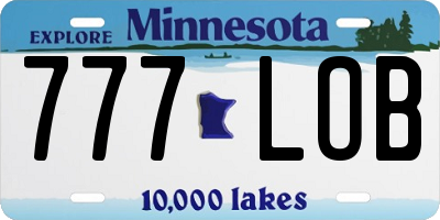 MN license plate 777LOB
