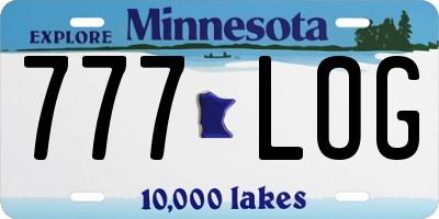 MN license plate 777LOG