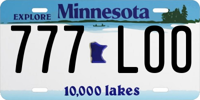 MN license plate 777LOO