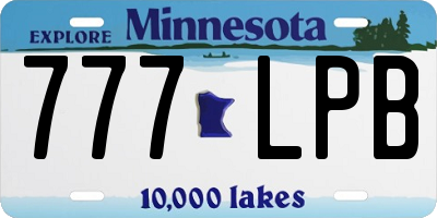 MN license plate 777LPB
