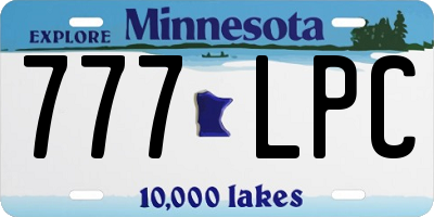 MN license plate 777LPC
