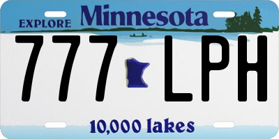 MN license plate 777LPH