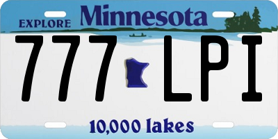 MN license plate 777LPI