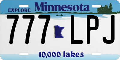 MN license plate 777LPJ