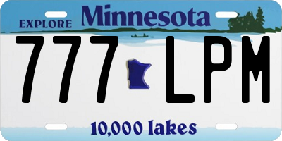 MN license plate 777LPM