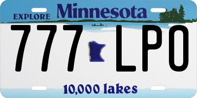 MN license plate 777LPO