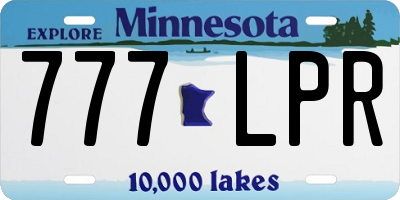 MN license plate 777LPR