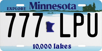MN license plate 777LPU