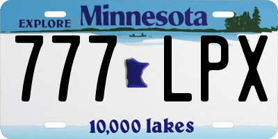 MN license plate 777LPX