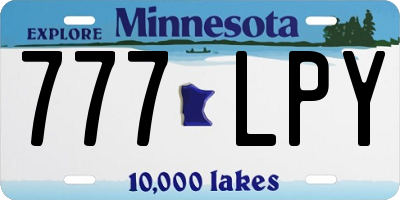 MN license plate 777LPY
