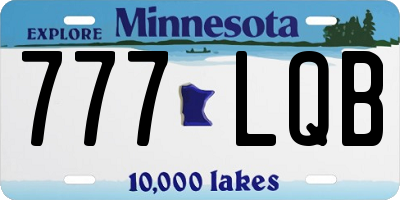MN license plate 777LQB