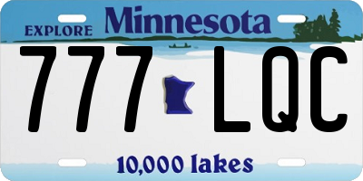 MN license plate 777LQC