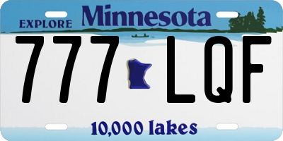 MN license plate 777LQF