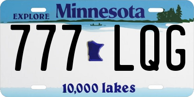 MN license plate 777LQG