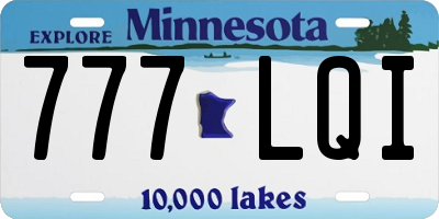 MN license plate 777LQI