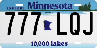 MN license plate 777LQJ
