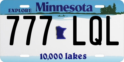 MN license plate 777LQL