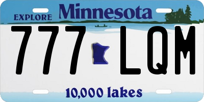 MN license plate 777LQM