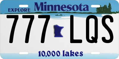 MN license plate 777LQS