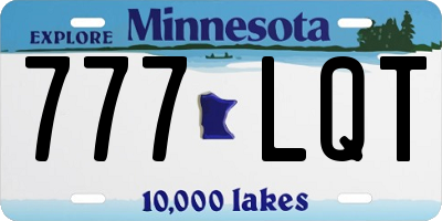 MN license plate 777LQT