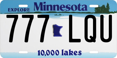 MN license plate 777LQU