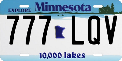 MN license plate 777LQV