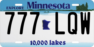 MN license plate 777LQW