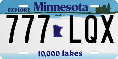 MN license plate 777LQX