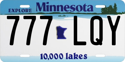 MN license plate 777LQY