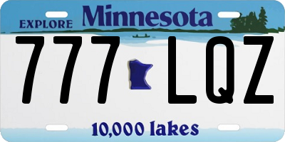 MN license plate 777LQZ