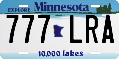 MN license plate 777LRA