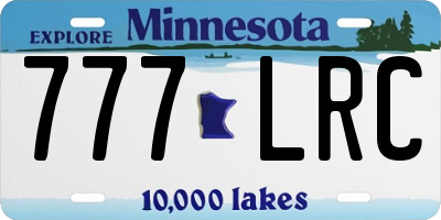 MN license plate 777LRC