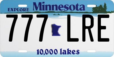 MN license plate 777LRE