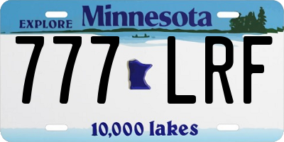MN license plate 777LRF