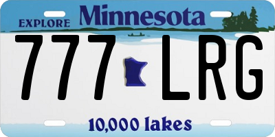 MN license plate 777LRG