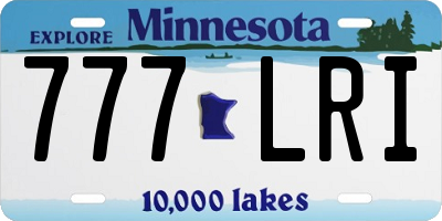 MN license plate 777LRI