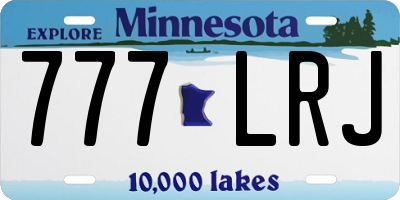 MN license plate 777LRJ