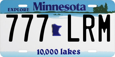 MN license plate 777LRM