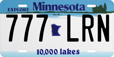 MN license plate 777LRN