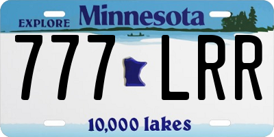 MN license plate 777LRR