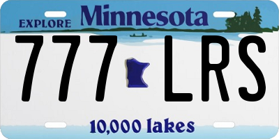 MN license plate 777LRS