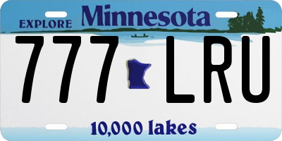 MN license plate 777LRU