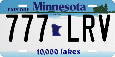 MN license plate 777LRV