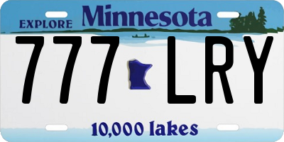 MN license plate 777LRY