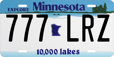 MN license plate 777LRZ