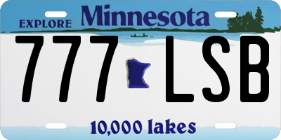 MN license plate 777LSB