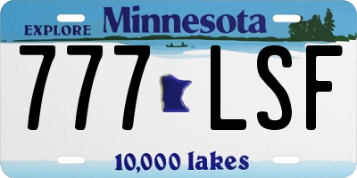 MN license plate 777LSF