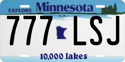 MN license plate 777LSJ